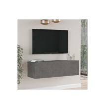 Mueble TV Moderno con Puerta en Melamina Gris Oscuro Antiguo 100x31.5x29.6cm - Diseño Elegante para Salón.